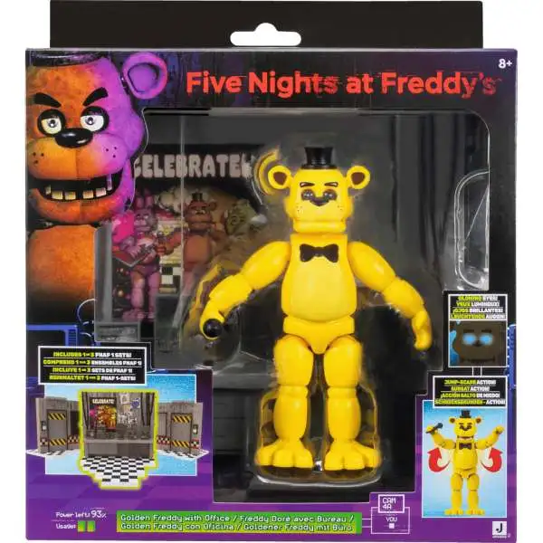 Five Nights at Freddy's Golden Freddy with Office Action Figure