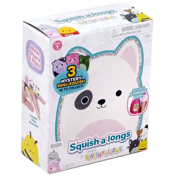 Squishmallows Squish-a-Longs Clip N' Go 1-Inch Mini Figure Mystery 3-Pack