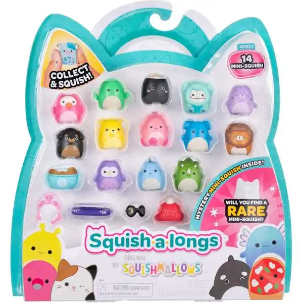 Squishmallows Squish-a-Longs Series 3 Set #2 1-Inch Mini Figure 14-Pack