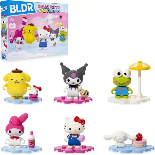 BLDR Hello Kitty & Friends Hello Kitty, Cinnamoroll, Pompompurin, My Melody, Keroppi, & Kuromi Building Set #0142