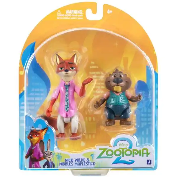 Disney Zootopia 2 Nick Wilde & Nibbles Maplestick 3-Inch Figure 2-Pack