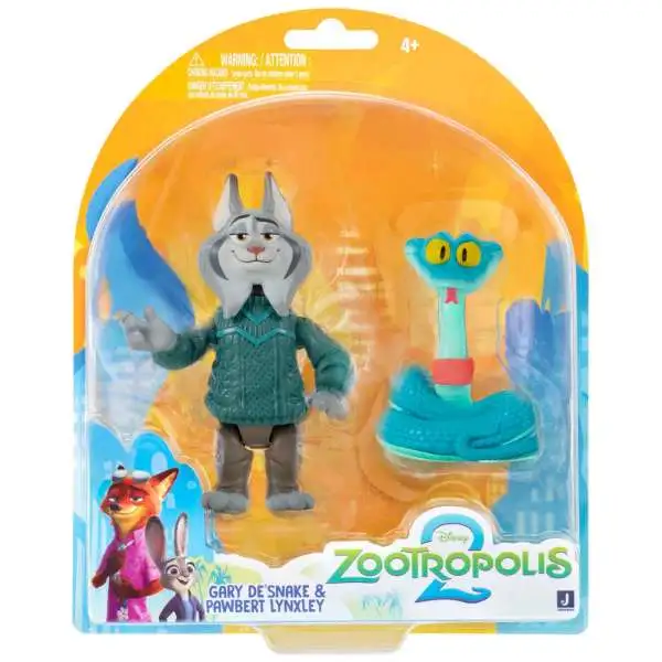 Disney Zootopia 2 Gary De'Snake & Pawbert Lynxley 3-Inch Figure 2-Pack