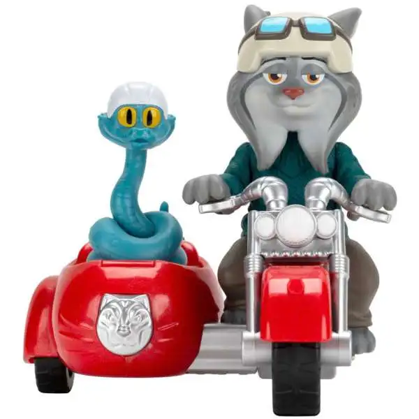 Disney Zootopia 2 Pawbert Lynxley & Motorcycle with Gary De'Snake 4-Inch Vehicle