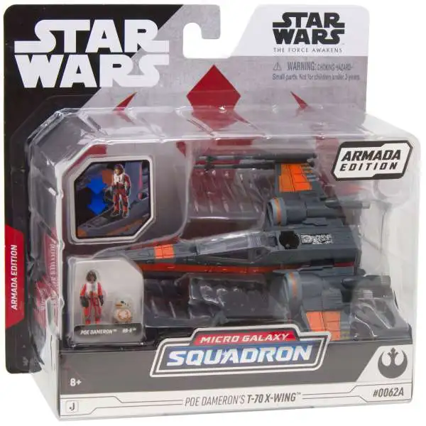 Star Wars Micro Galaxy Squadron Armada Edition Poe Dameron's T-70 X-Wing Vehicle [Black]