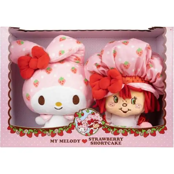 Strawberry Shortcake & My Melody 8-Inch Plush 2-Pack