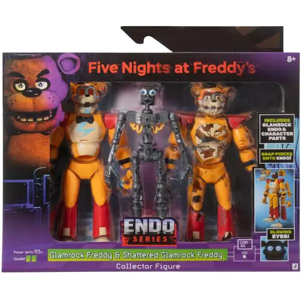 Five Nights at Freddy's Endo Series Glamrock Freddy & Shattered Glamrock Freddy Collector Action Figure [Includes Glamrock Endo & Character Parts]