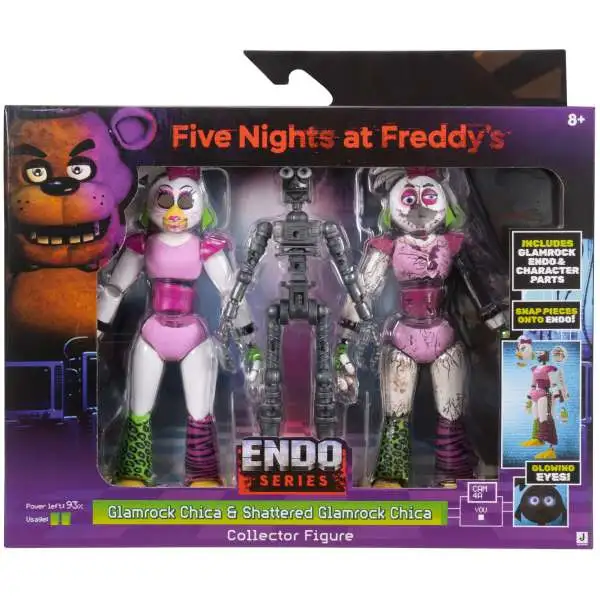 Five Nights at Freddy's Endo Series Glamrock Chica & Shattered Glamrock Chica Collector Action Figure [Includes Glamrock Endo & Character Parts]