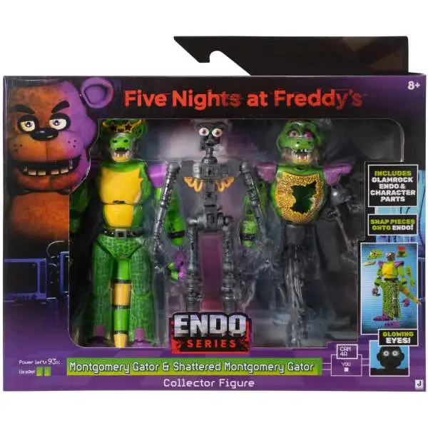Five Nights at Freddy's Endo Series Montgomery Gator & Shattered Montgomery Gator Collector Action Figure [Includes Glamrock Endo & Character Parts]