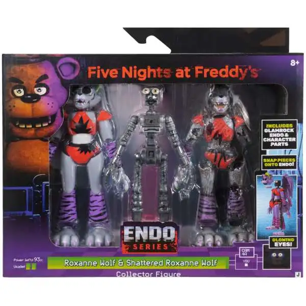 Five Nights at Freddy's Endo Series Roxanne Wolf & Shattered Roxanne Wolf Collector Action Figure [Includes Glamrock Endo & Character Parts]
