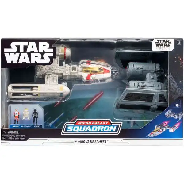 Star Wars Micro Galaxy Squadron Y-Wing vs TIE Bomber Exclusive Vehicle