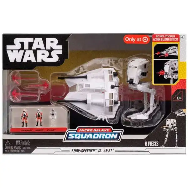 Star Wars Micro Galaxy Squadron The Mandalorian & Grogu Snowspeeder vs AT-ST Exclusive Vehicle