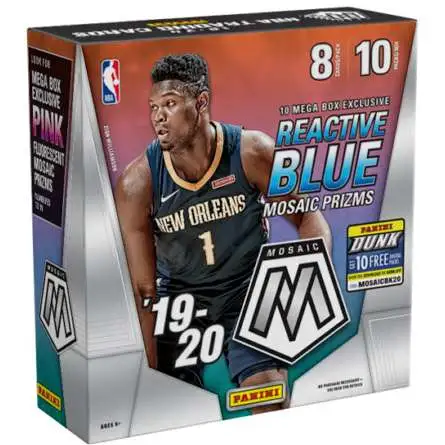 NBA Panini 2019-20 Prizm Mosaic Basketball Trading Card MEGA Box [10 Packs]