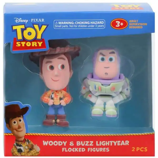 Disney Toy Story Woody & Buzz 2-Inch Mini Figure 2-Pack [Flocked]