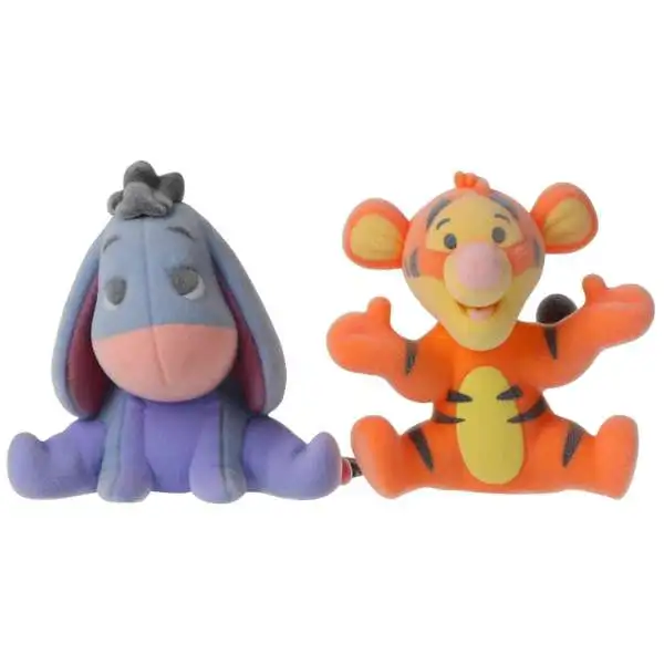 Disney Winnie the Pooh Tigger & Eeyore 2-Inch Mini Figure 2-Pack [Flocked]