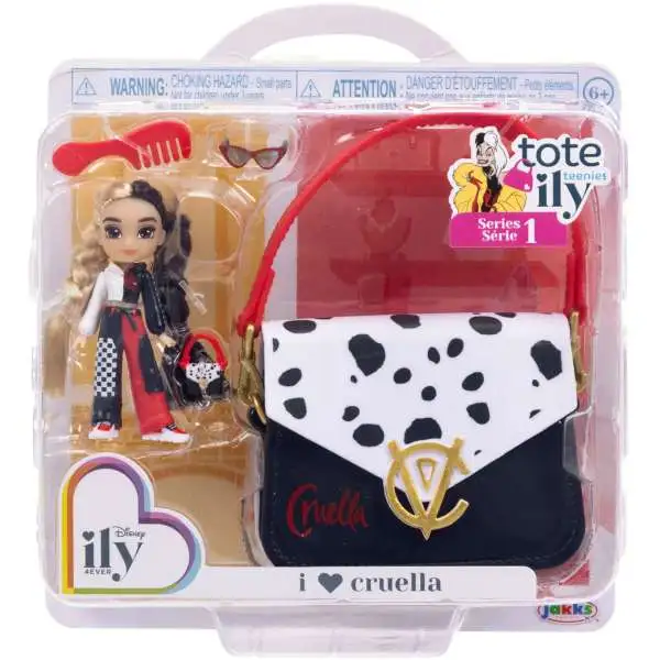 Disney ily 4EVER Tote Ily Teenies Series 1 I Love Cruella 2-Inch Mini Doll