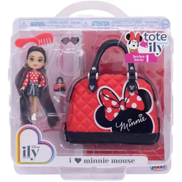 Disney ily 4EVER Tote Ily Teenies Series 1 I Love Minnie Mouse 2-Inch Mini Doll [Red]