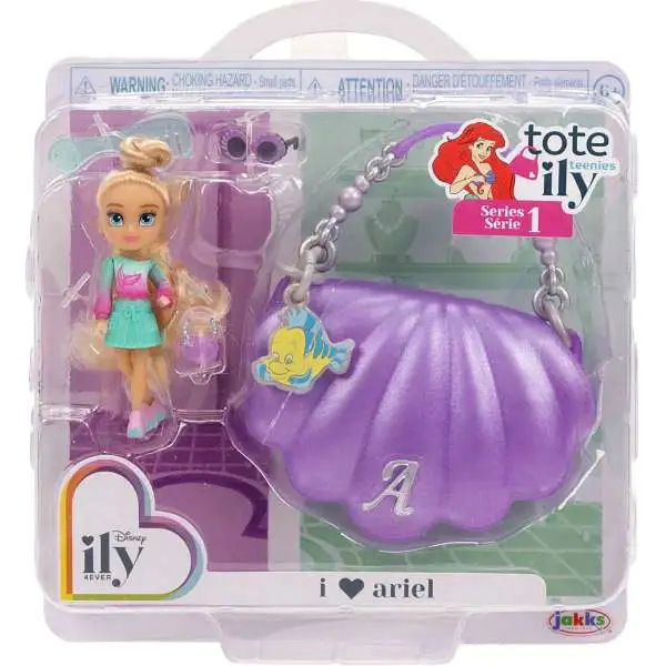 Disney ily 4EVER Tote Ily Teenies Series 1 I Love Ariel 2-Inch Mini Doll