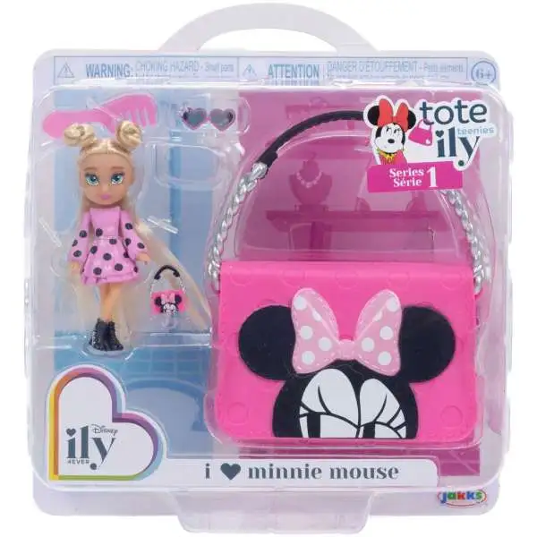 Disney ily 4EVER Tote Ily Teenies Series 1 I Love Minnie Mouse 2-Inch Mini Doll [Pink]
