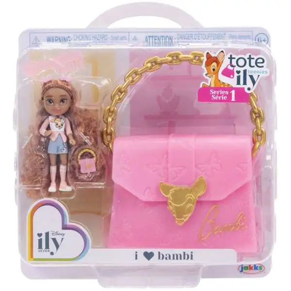 Disney ily 4EVER Tote Ily Teenies Series 1 I Love Bambi 2-Inch Mini Doll