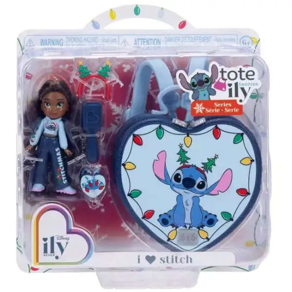 Disney ily 4EVER Tote Ily Teenies Holiday I Love Stitch 2-Inch Mini Doll