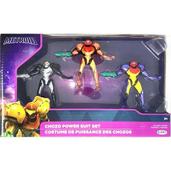 Metroid Chozo Power Suit Set 2.5 Figure 3-Pack Jakks Pacific - ToyWiz