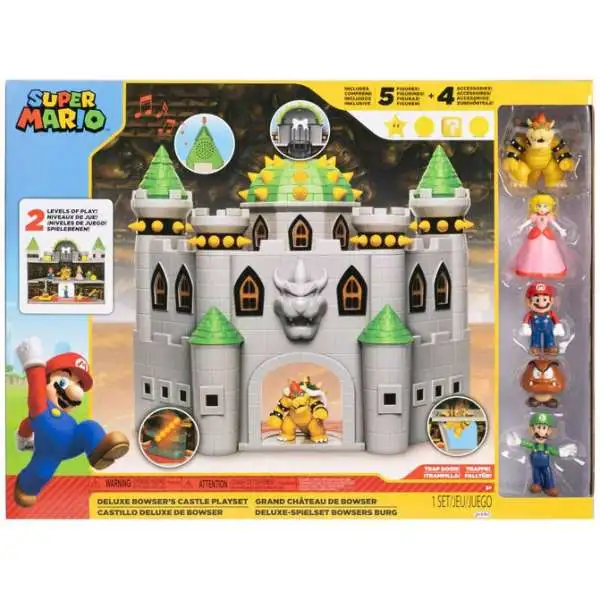 World of Nintendo Super Mario Bowser's Castle 2.5-Inch Deluxe Playset [Includes 5 Figures!]