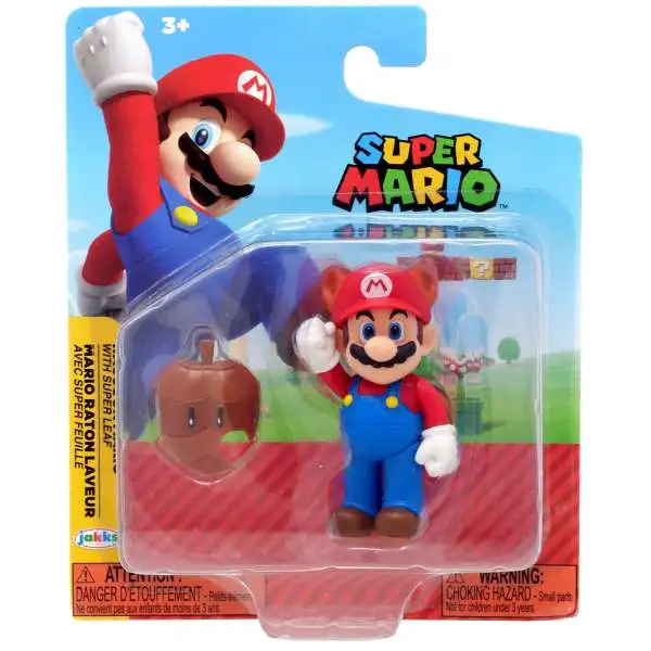 World of Nintendo Super Mario Raccoon Mario Action Figure [with Super Leaf]