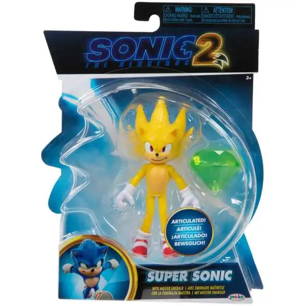Sonic The Hedgehog 2 Movie Super Sonic Action Figure [Master Emerald, Damaged Package]