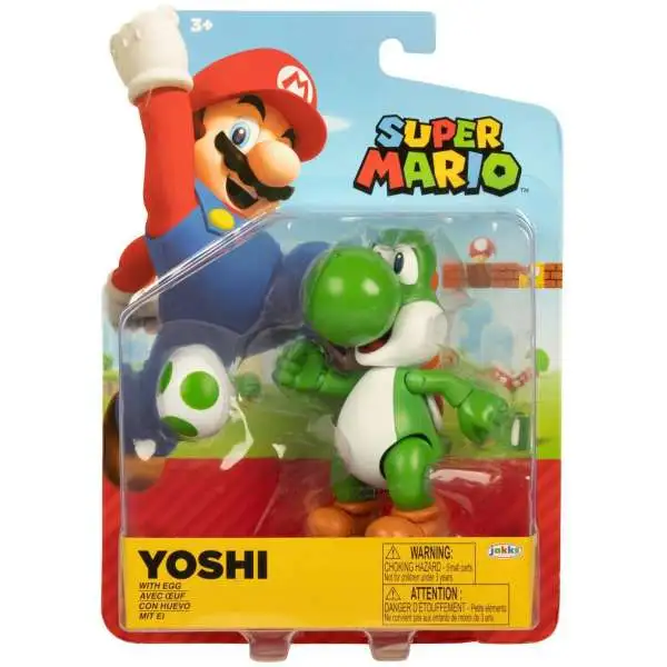 World of Nintendo Super Mario Yoshi Action Figure [with Green Egg, Damaged Package]
