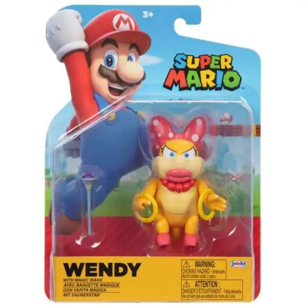 World of Nintendo Super Mario Wendy Action Figure [with Magic Wand]