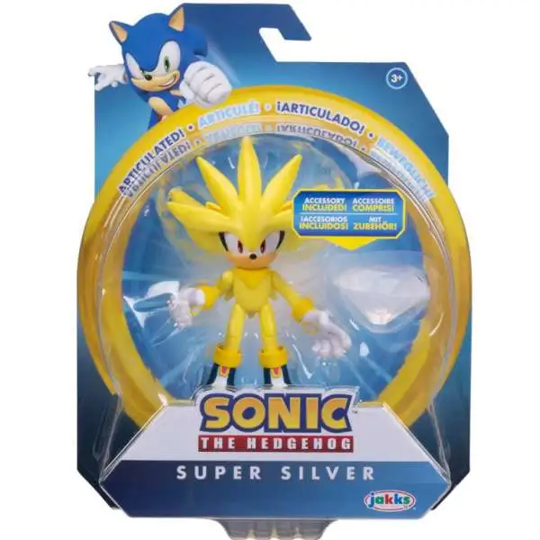 Sonic The Hedgehog Super Posers 6 Action Figure Silver 