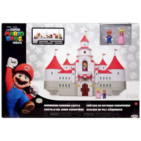 Super Mario Bros. The Movie Mushroom Kingdom Castle Playset [with Mario & Princess Peach Mini Figures]
