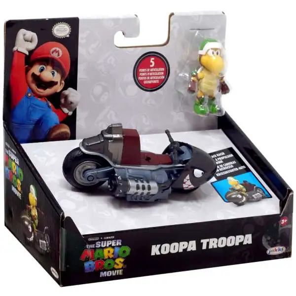 Super Mario Bros. The Movie Pull Back Racers Koopa Troopa 3-Inch Figure & Vehicle