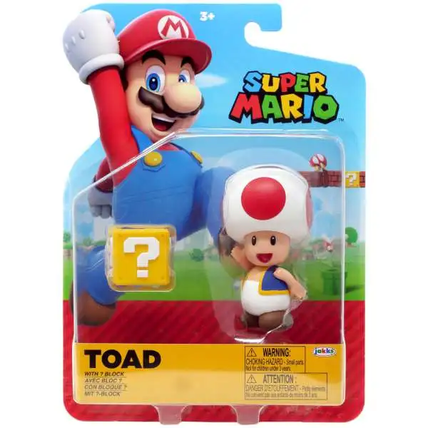 World of Nintendo Wave 32 Toad Action Figure [Red, with Question Block]