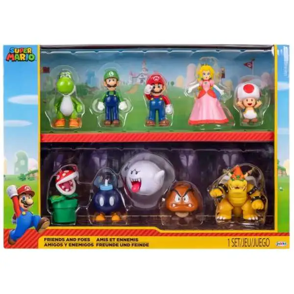 World of Nintendo Super Mario Friends & Foes Exclusive 2.5-Inch Mini Figure 10-Pack