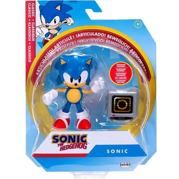 Sonic The Hedgehog Wave 17 Classic Sonic Action Figure [with Ring Item Box]