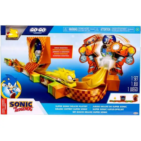 Sonic The Hedgehog Go Go Racers Super Sonic Deluxe Playset