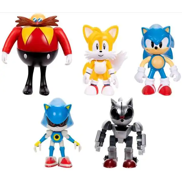 Sonic The Hedgehog Classic Metal Sonic, Dr. Eggman, Sonic, Tails & Mecha Sonic Exclusive Action Figure 5-Pack