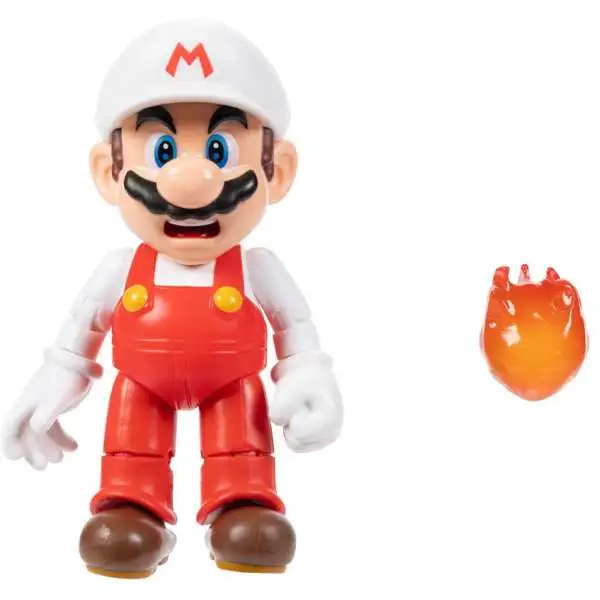 World of Nintendo Super Mario Wave 41 Fire Mario Action Figure [with Fireball, Loose]