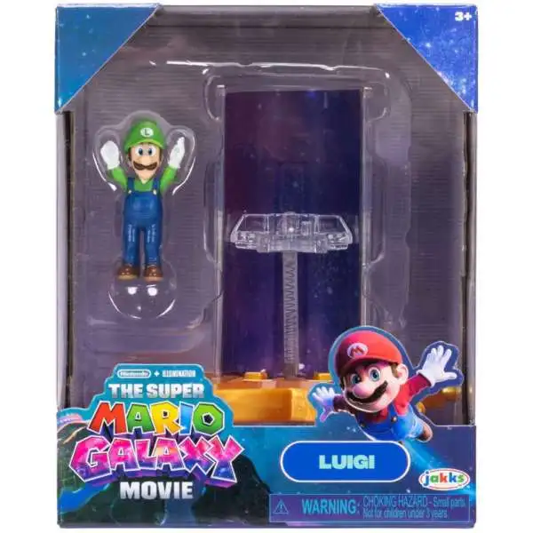 Super Mario Galaxy Movie Luigi with Star Launcher 1.5-Inch Mini Figure
