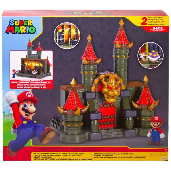 World of Nintendo Super Mario Deluxe Wonder Bowser Jr. Castle Battle 2.5-Inch Playset
