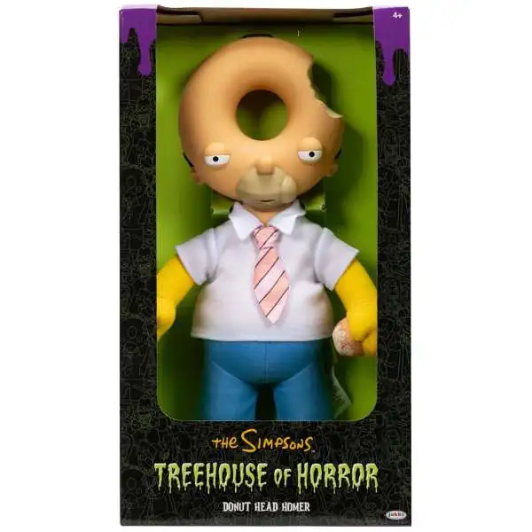 The Simpsons Treehouse of Horror Donut Head Homer 9-Inch Roto Plush
