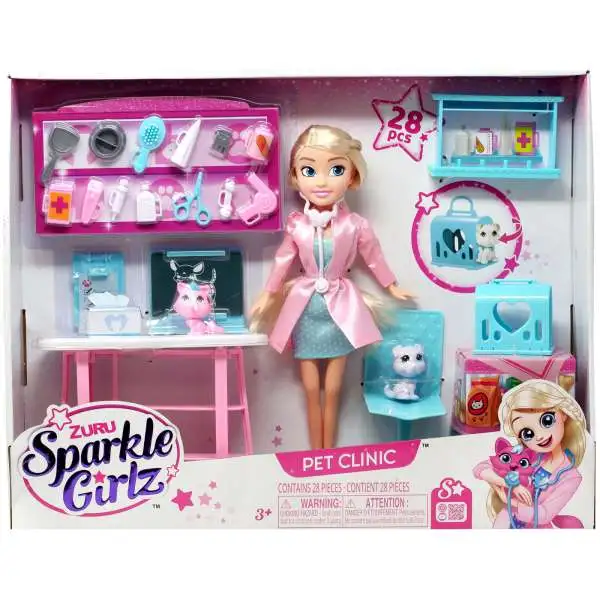 Sparkle Girlz Pet Clinic Doll Playset