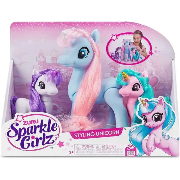 Sparkle Girlz Styling Unicorn Doll 3-Pack