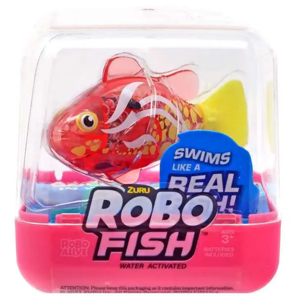 Robo Alive Little Fish Pink & Yellow Robotic Pet Figure