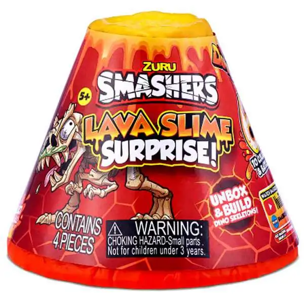 Smashers Series 4 Lava Slime Surprise! Mystery Pack [1 RANDOM Dino Skeleton Figure]