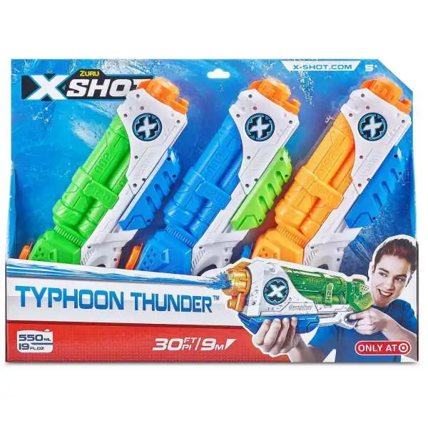 X-Shot Typhoon Thunder Exclusive Water Blaster 3-Pack