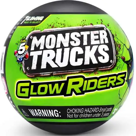 5 Surprise Monster Trucks Series 2 Glow Riders Mystery Pack [1 RANDOM Figure]