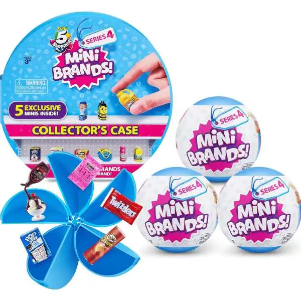 5 Surprise Mini Brands! Series 4 COMBO Deal [Collector's Case & 3 Mystery Packs]