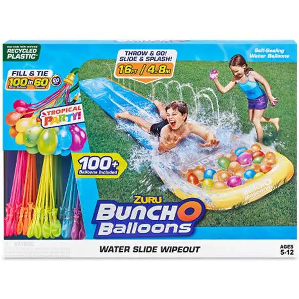 Bunch O Balloons Tropical Party Water Slide Wipeout Set [Damaged Package]